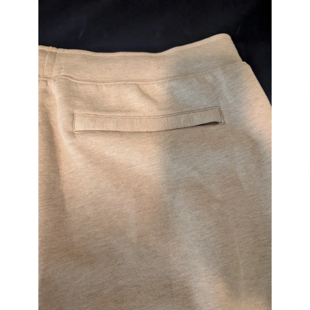 Polo Ralph Lauren Mens L Beige Cotton Fleece Jogger Pants Drawstring Tapered Leg